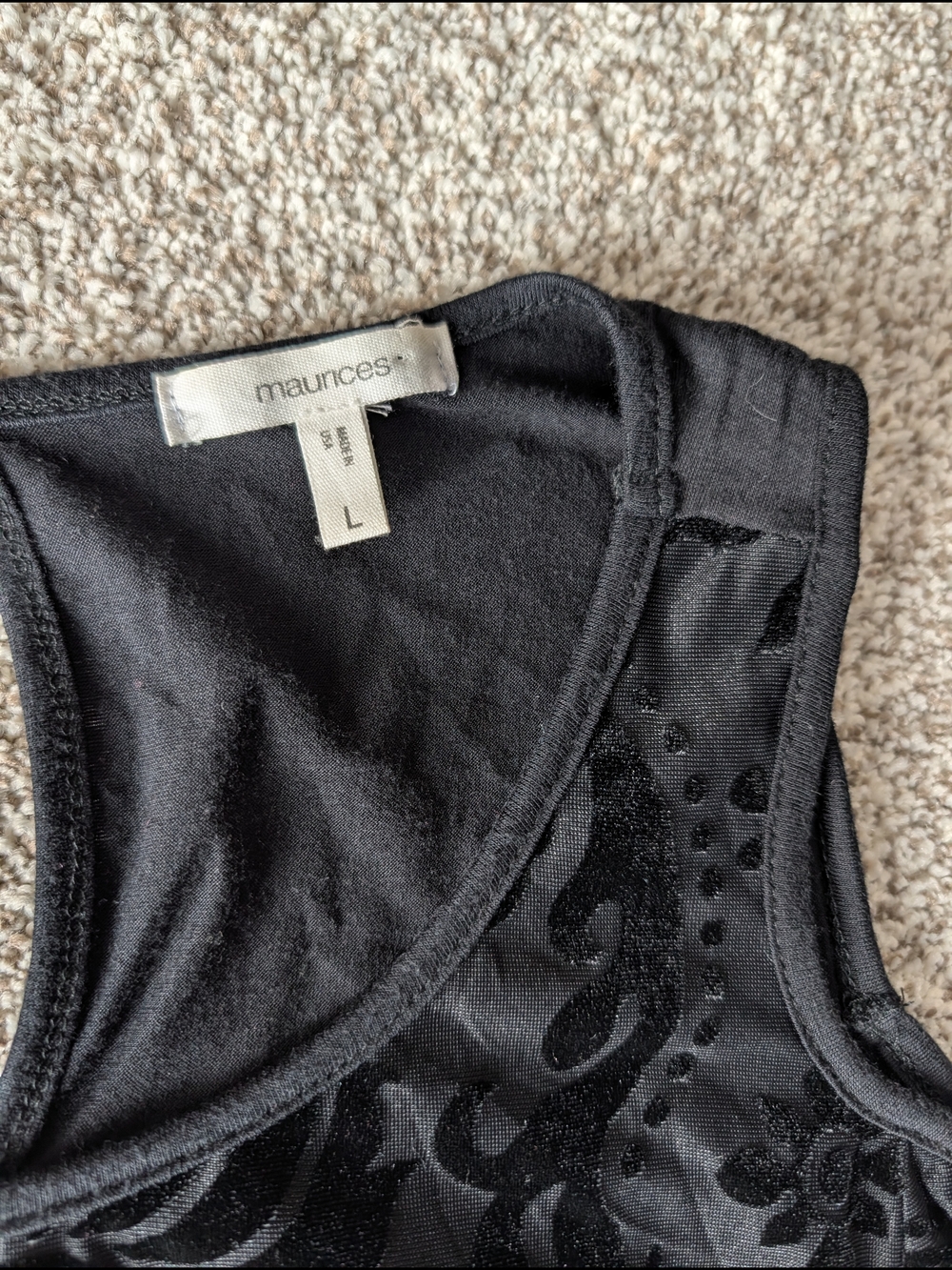 Maurices Velvet Burnout Whimsigoth Gothic Cold Shoulder - Picture 3 of 5